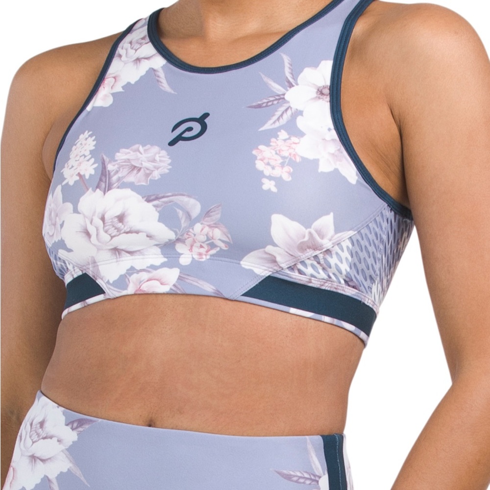 Peloton wild flower exercise set sports bra and capris size XS NWT - Picture 4 of 4